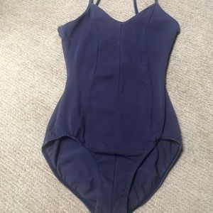 navy blue ballet leotard